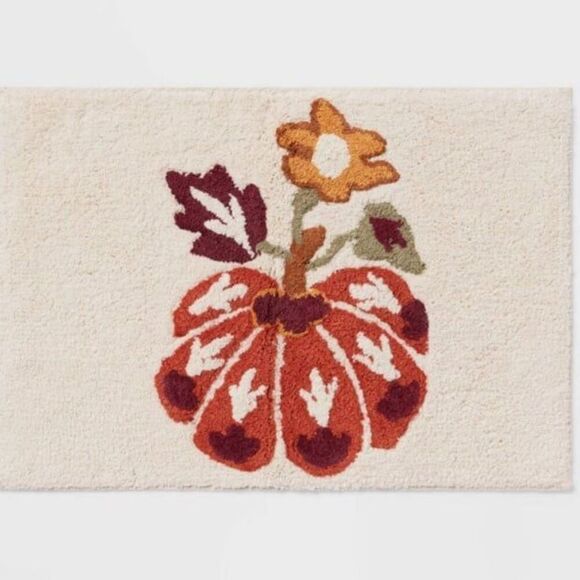 Threshold’s Pumpkin Fall Small Bath Throw Rug - Picture 7 of 7